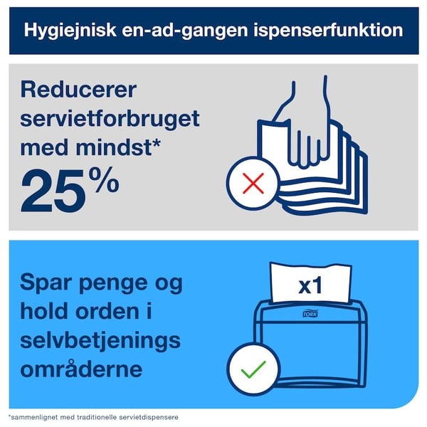 Serviettdispenser Tork N4 Xpressnap® lys grå, bordmodell