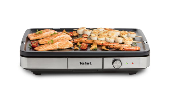 Tefal Maxi Plancha CB690D sähkögrilli 2300 W 1550 cm2, musta/ruostumaton teräs