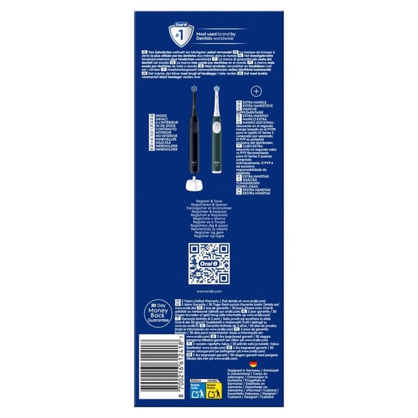 Braun iOS2d.2ZZ9.0 Oral-B iO2 elektrisk tannbørste Duo Night svart/grønn