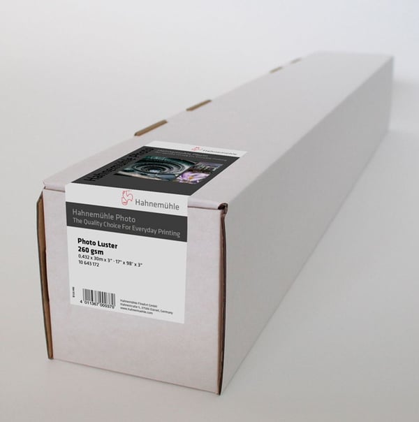 Hahnemühle Photo Luster 260, Tasainen, 260 g/m², Mustesuihku, Valkoinen, Hartsi, 43,2 cm