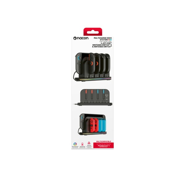NACON SWITCHNEWDOCK+JC, Latauspakkaus, Nintendo Switch 2, musta, Multi, Lataus, Nintendo
