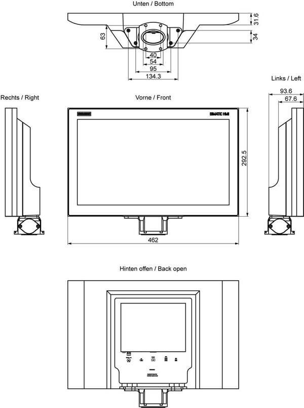 Siemens 6AV7863-6MA14-2AA0, 1080 x 1920 pixlar, 292 mm, 8,72 kg, 615 mm, 510 mm, 230 mm
