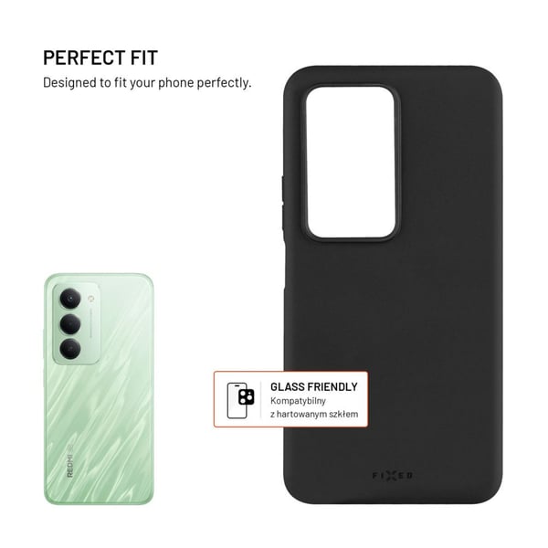 Fixed Story - Baksidedeksel for mobiltelefon - bløt gummi - svart - for Xiaomi Redmi 15