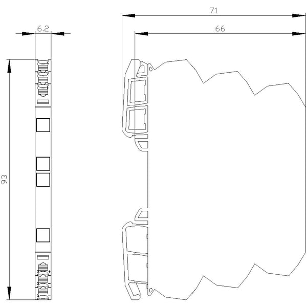 Siemens 3RS7020-2ET00 3RS70202ET00 skilleomformer, 1 stk., IP20, -25 – 60 °C, 93 mm, 12 mm, 80 mm, 95 mm