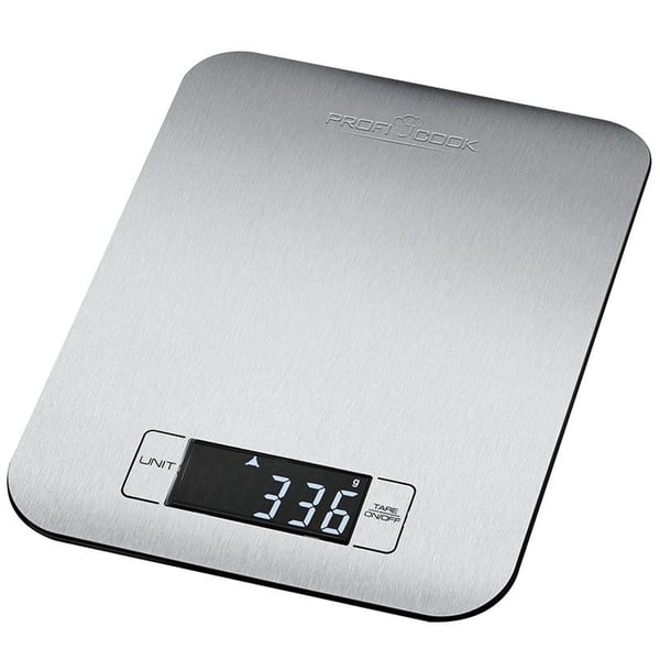 ProfiCook PC-KW 1061, Sähkökeittiövaaka, 5 kg, 1 g, Musta, Ruostumaton teräs, Suorakulmio, Painikkeet