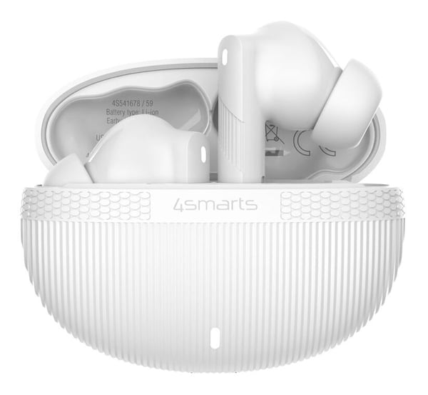 4smarts SkyBuds Pro ANC, True Wireless Stereo (TWS), samtal/musik/sport/vardag, 40 g, headset, vit
