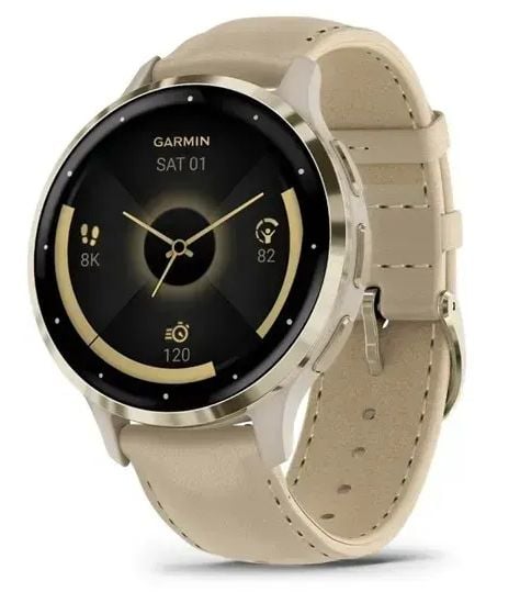 Garmin Venu 3S smartklokke 1,2" AMOLED 41 mm, sand (010-02785-55)