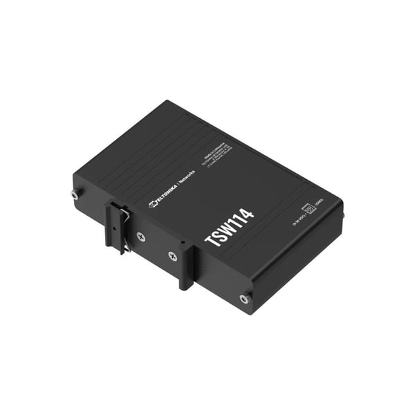 Teltonika TSW114 - Switch - ikke-styrt - 5 x 10/100/1000 - DIN-skinnemonterbar, veggmonterbar - Passive PoE