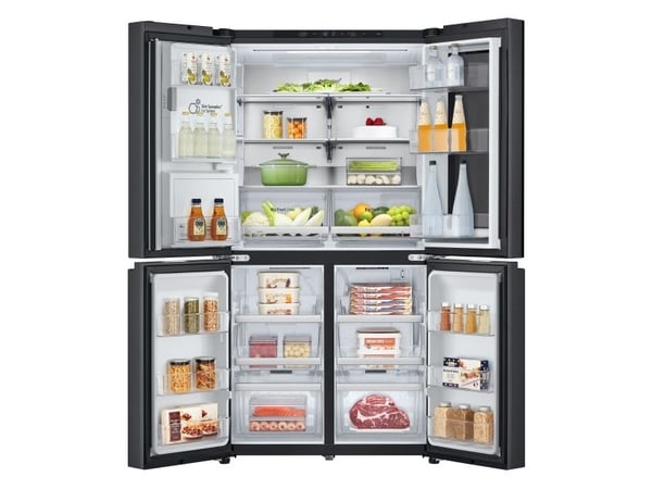 LG GMG960EVJE - Kjøleskap/fryser - fransk dør underfryser med vannautomat, isdispenser - Wi-Fi - bredde: 91.4 cm - dybde: 72.9 cm - høyde: 179.2 cm...
