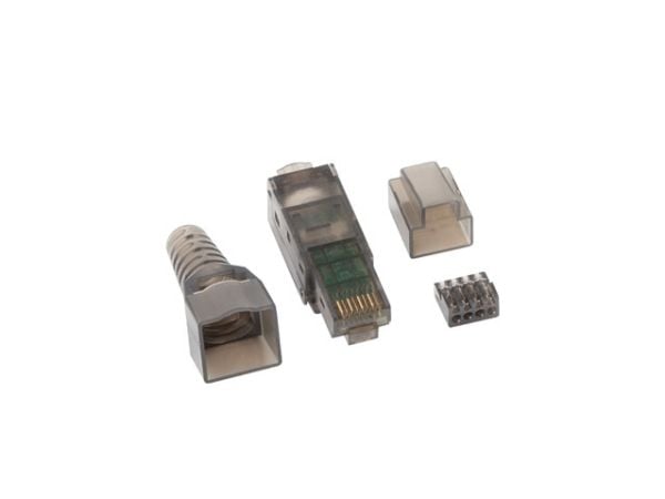 Lanberg PLUA-6000TL, RJ-45, Läpinäkyvä, Uros, Suora, Nailon, Polykarbonaatti (PC), Cat6a