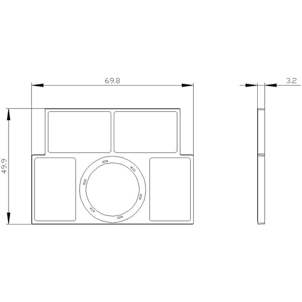 Siemens 3SU1900-0BS10-0AA0, 17,5 mm, 6 g, 70 mm, 50 mm, 2 mm