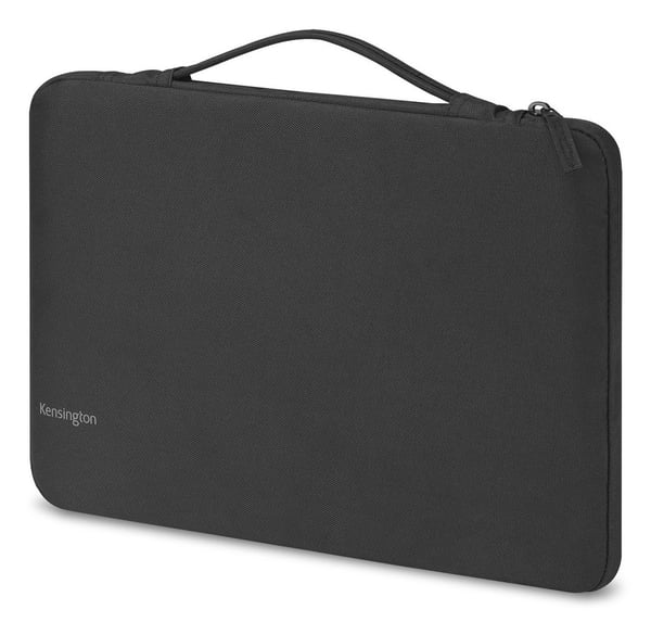 Kensington - Beskyttelsesmuffe for nettbrett / notebook - 100 % resirkulert 600D polyester, EVA-gummi - svart, grå - 14"