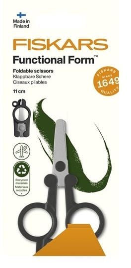 Fiskars 1075352, Aikuinen, Suora leikkuu, Yksi, musta, Ruostumaton teräs, Ruostumaton teräs, Universaali