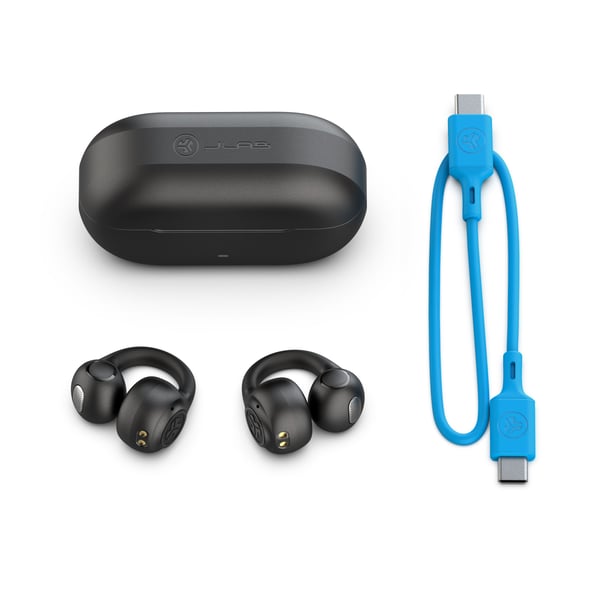 JLab Flex Open Ear true wireless-hörlurar, svart