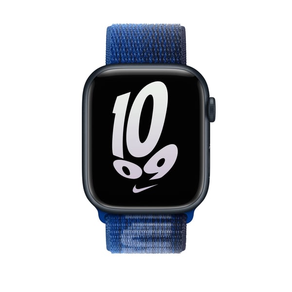 Apple Nike - Klokkestropp for smart armbåndsur - 45 mm - 145 - 220 mm - midnatt, marine