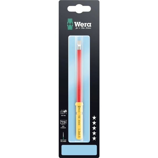 Wera Kraftform Kompakt VDE 3060 0,4x2,5x157 mm TIE SB Sähköasentaja Kærv Vaihdettava terä 2,5 mm