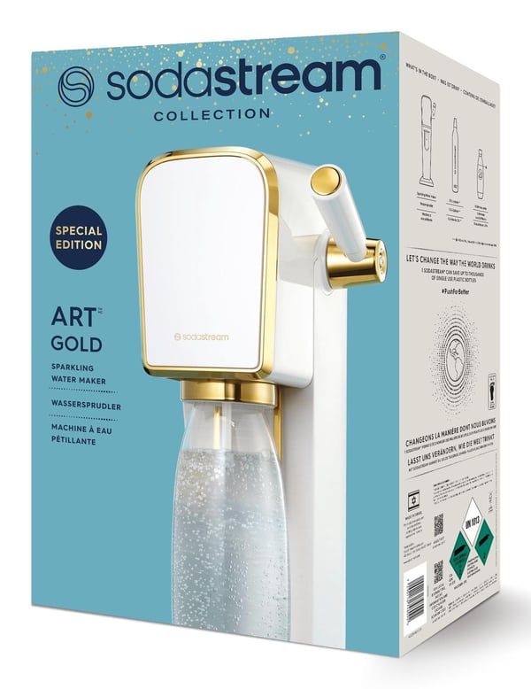 SodaStream Art kullsyremaskin 1 L-flaske, hvit/gull