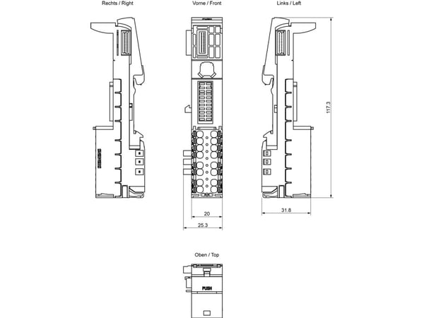 Siemens 6ES7193-6BP20-0BF0 PLC-laajennusmoduuli 24 V/DC