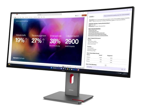 Lenovo ThinkVision P40WD-40 näyttö 39,7" WUHD 120 Hz IPS kaareva
