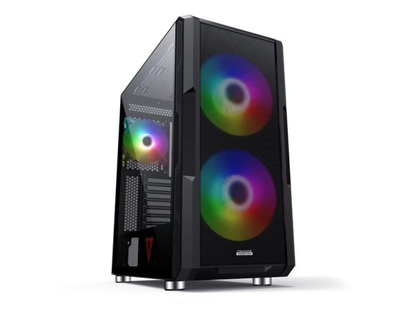 Modecom AMIRANI ARGB, Midi Tower, PC, Svart, ATX, ITX, micro ATX, Multi, Fall fläktar