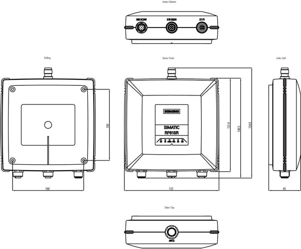 Siemens 6GT2811-6CC10-0AA0 Lesegerät, 133 mm, 312 mm, 68 mm, 312 mm, 500 g