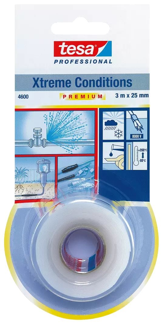 TESA 04600-00000-00, Transparent, Metall, Silikon, -65 - 260 ° C, 3 m, 2,5 cm