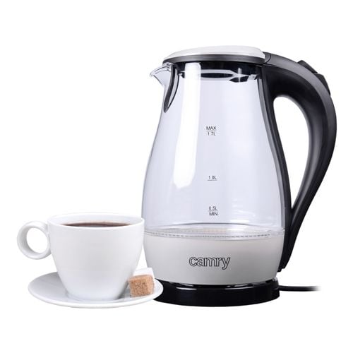 Camry Premium CR 1251w, 1,7 l, 2200 W, Sort, Rustfritt stål, Gjennomsiktig, Polypropylen (PP), Vannivåindikator