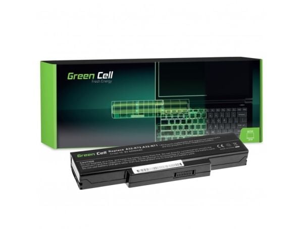 Green Cell - Batteri til bærbar PC (tilsvarer: ASUS A32-K72) - litiumion - 6-cellers - 4400 mAh - svart - for ASUS K72; K73; N71; N73; X73