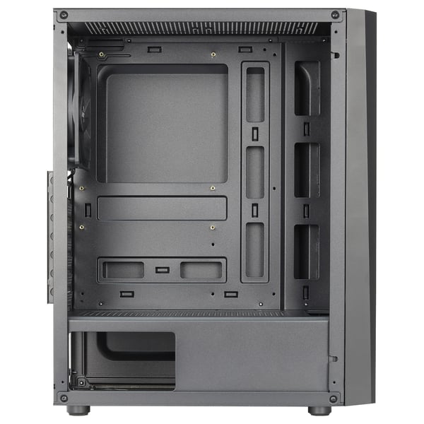 Aerocool PGS Delta - Mid tower - ATX - genomskinlig sidopanel (akryl) - ingen strömförsörjning (ATX) - svart - USB/ljud
