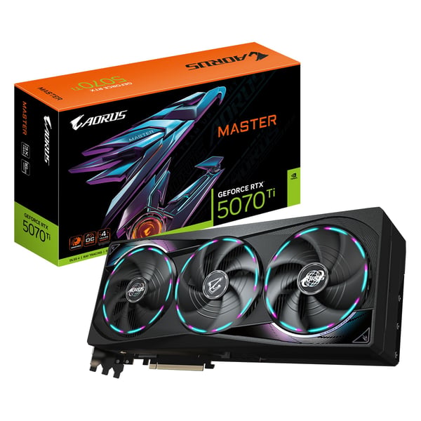 GIGABYTE GeForce RTX 5070 Ti AORUS MASTER 16G grafikkort 16 GB GDDR7