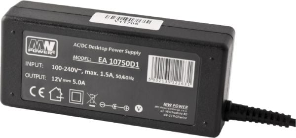 MW Power EA 10750D1, PC, Innendørs, 100 - 264 V, 47 - 63 Hz, 60 W, 12 V