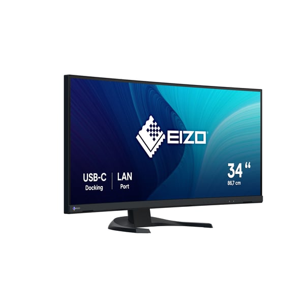 EIZO FlexScan EV3450XC-BK - Med FlexStand - LED-skärm - böjd - 34" (34.1" visbar) - 3440 x 1440 UWQHD - IPS - 300 cd/m² - 1000:1 - 5 ms - 2xHDMI, D...