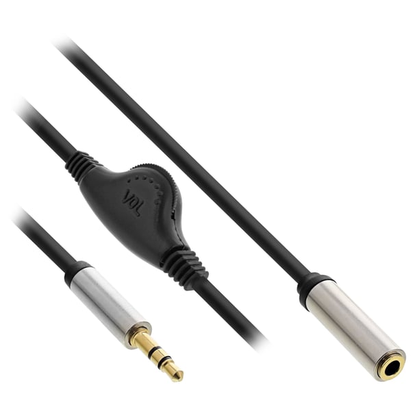 InLine 99253B, 3.5mm, Hankjønn, 3.5mm, Hunkjønn, 0,25 m, Svart