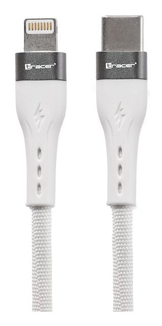 Tracer TRAKBK47495, 1 m, Lightning, USB C, Hankontakt, Hankontakt, Vit