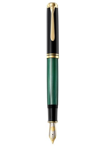 Pelikan Souverän 1000, Sort, Grønn, Medium, Ambidekstriøs, Tyskland, 1 stykker
