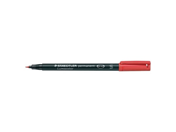 STAEDTLER Lumocolor - Markør - permanent - rød - 0.4 mm - superfin