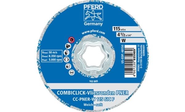 PFERD 42002046, 8350 RPM, 11,5 cm, 5 stykker