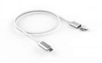 LMP 17216, 1,8 m, USB C, USB C, Sølv