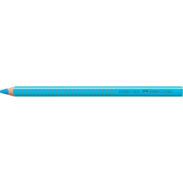 Fargeblyant, Faber-Castell Grip, JUMBO, lyseblå, trekantet - (12 stk.)