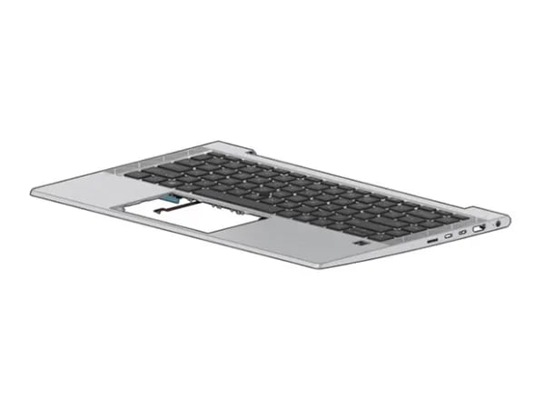 HP - Erstatningstastatur for bærbar PC - med pekepinne, ClickPad - bakbelysning - Tysk - med toppdeksel - for EliteBook 840 G7, 840 G8, 845 G7, 845...