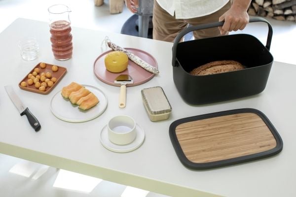 Brabantia 128264, Suorakulmainen, Musta, Puu, Puu, Bamboo, 395 mm, 255 mm