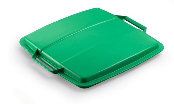 Lock till papperskorg Durabin® 90L fyrkantigt, grönt