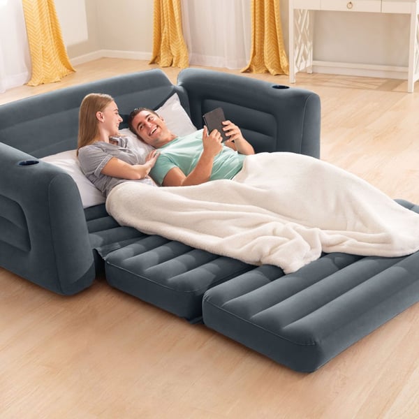 Intex Pull-Out Sofa, Harmaa, PVC-muovi, 2 istuin(ta), 200 kg, 2310 mm, 2030 mm