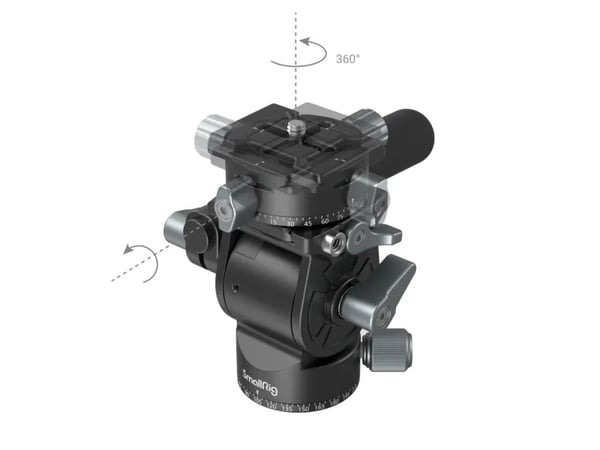 SmallRig 3457 videopää, kevyt musta alumiini