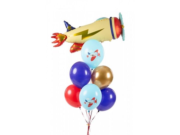 PartyDeco SB14P-312-000-6, Lekeballong, Latex, Flerfarget, Temafest, Rund, 8 år