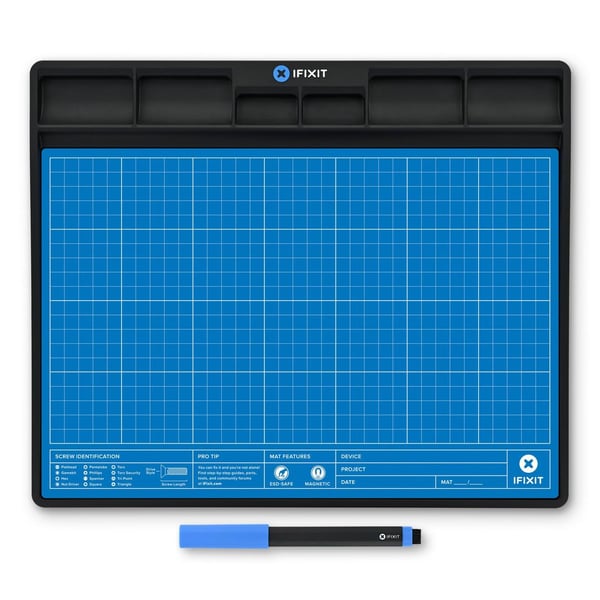iFixit FixMat magneettinen huoltomatto 300 mm 250 mm, pinottava, kynä mukana