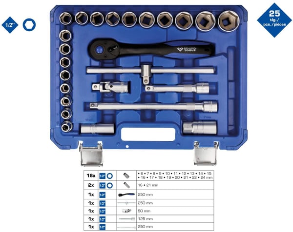 Brilliant Tools BT606003, 390 mm, 300 mm, 80 mm, 4,77 kg, 25 työkalua, B07KWZ4BVF