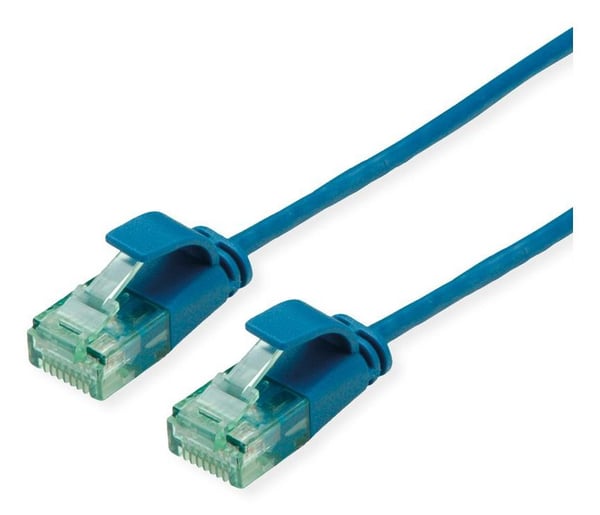 ROLINE 21.45.3441-100, 0,3 m, Cat6a, U/UTP (UTP), RJ-45, RJ-45, Blå