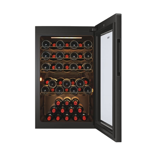 Haier Wine Bank 50 Series 3 HWS49GAE, Vin kjøleskap, Frittstående, 49 flasker, F, Svart, Svart