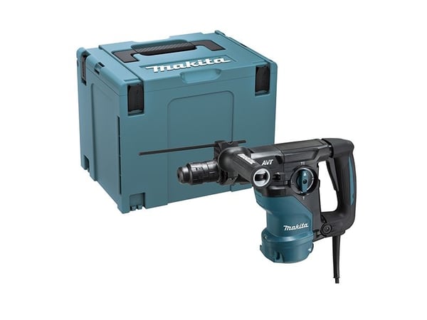 Makita HR3012FCJ Perforator SDS-PLUS 1050 W men.30mm 4,5kg 3,9J (3)mejslingsläge, utbytbar chuck, AVT, LED, MAKPACK